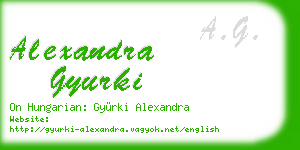 alexandra gyurki business card